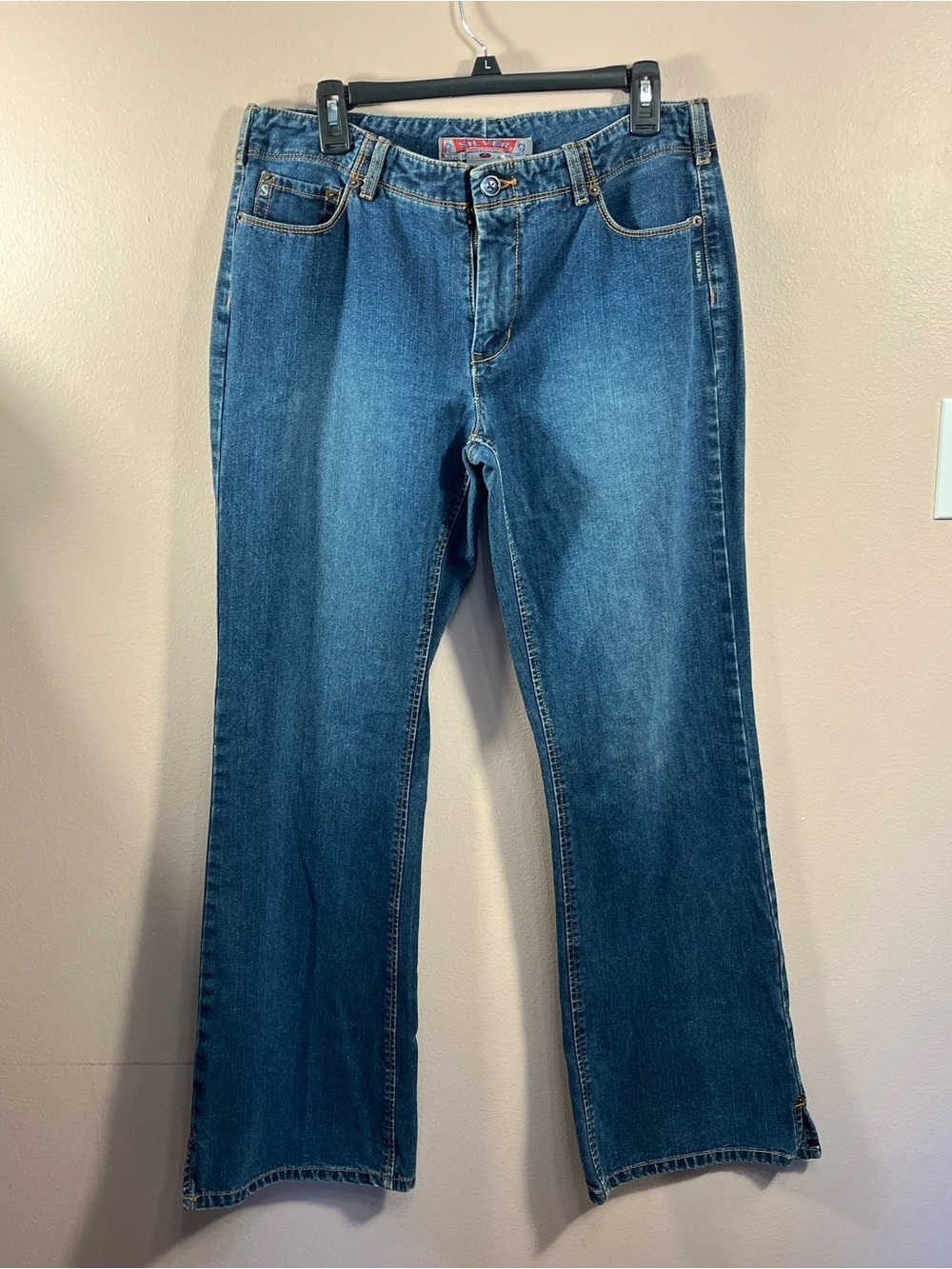 Vintage Y2K Silver Jeans Women's Medium Blue Bootcut Jeans